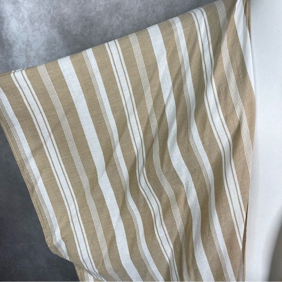 Duluth Striped Lightweight Poncho In Tan White Women's One Size - Picture 7 of 9